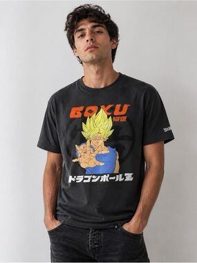 Dragon Ball Z Movies Goku Graphic Kids T‑Shirt - Black small